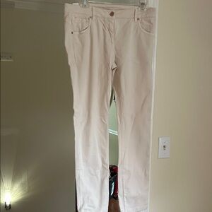 Brunello Cucinelli Cream Straight-Leg Pants